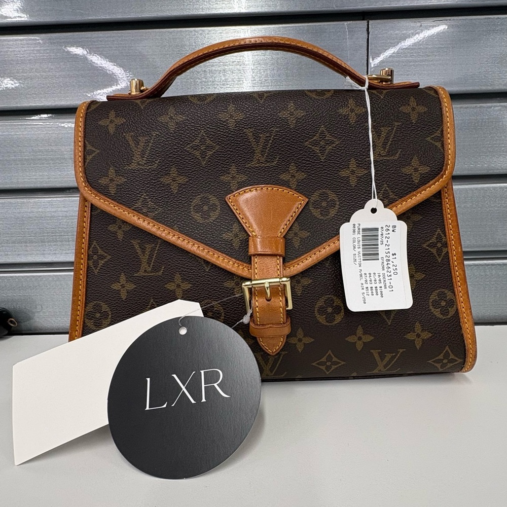 Louis Vuitton Brown Canvas with Yellow Stitching